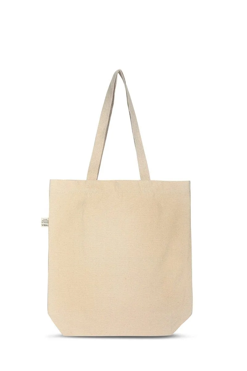 Premium Cotton Canvas Tote Bag- Hakuna Matata White