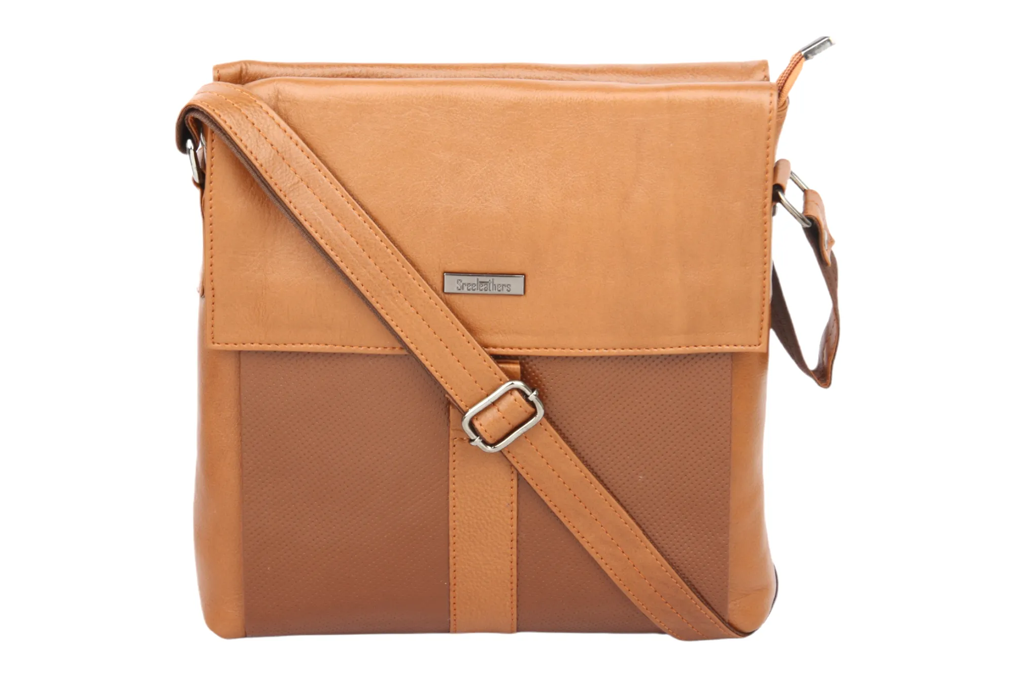 Premium Leather Messenger Bag 997427 (TAN)