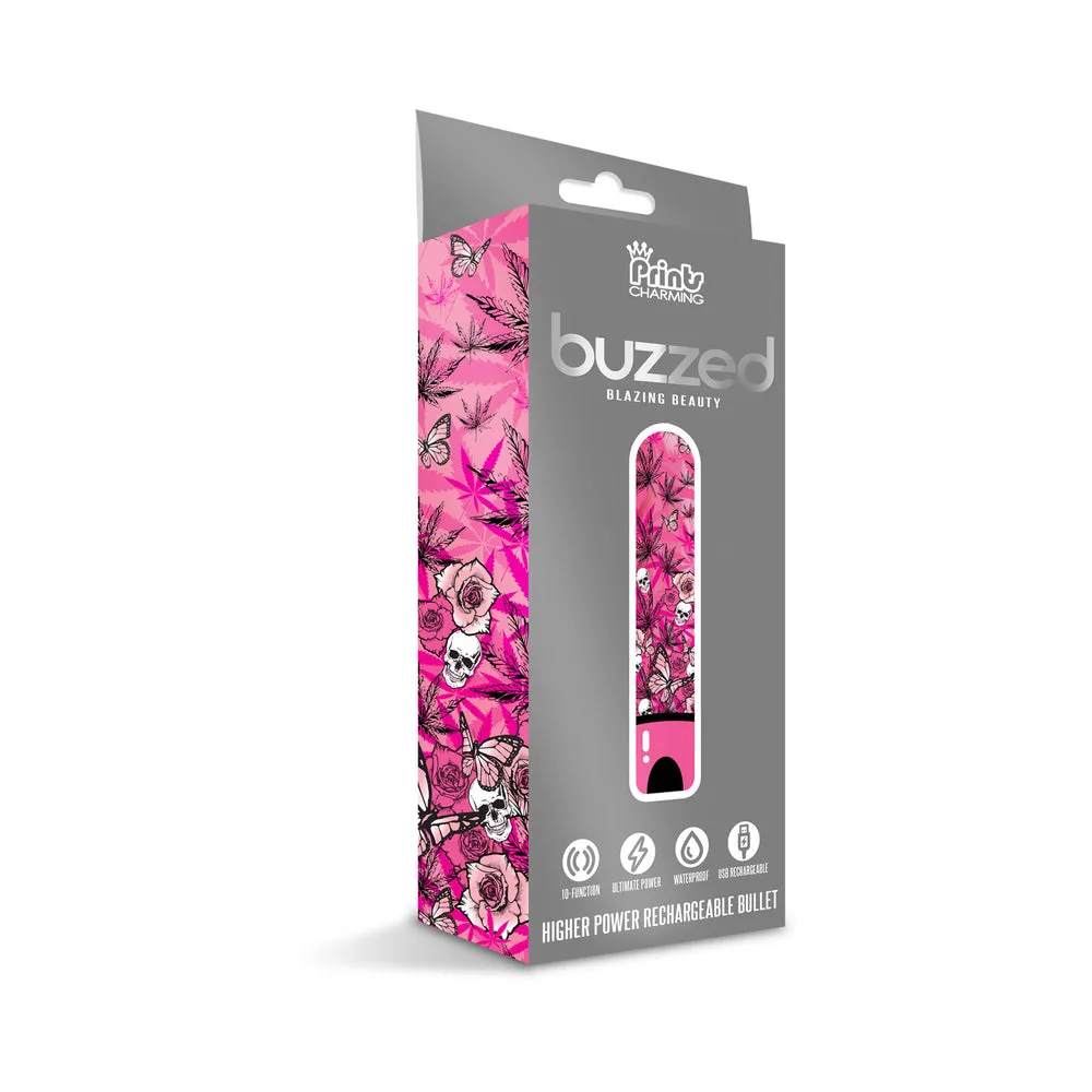 Prints Charming Buzzed Rechargeable Bullet - Blazing Beauty - Pink