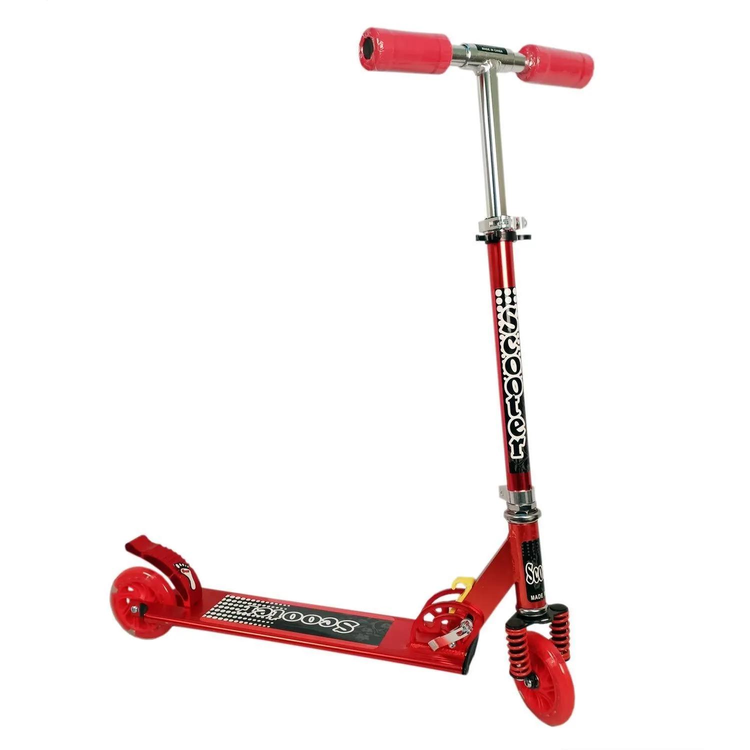 Prokick Road Runner Scooter for Kids of 3 to 14 Years Age - 75 KG Capacity (Red)