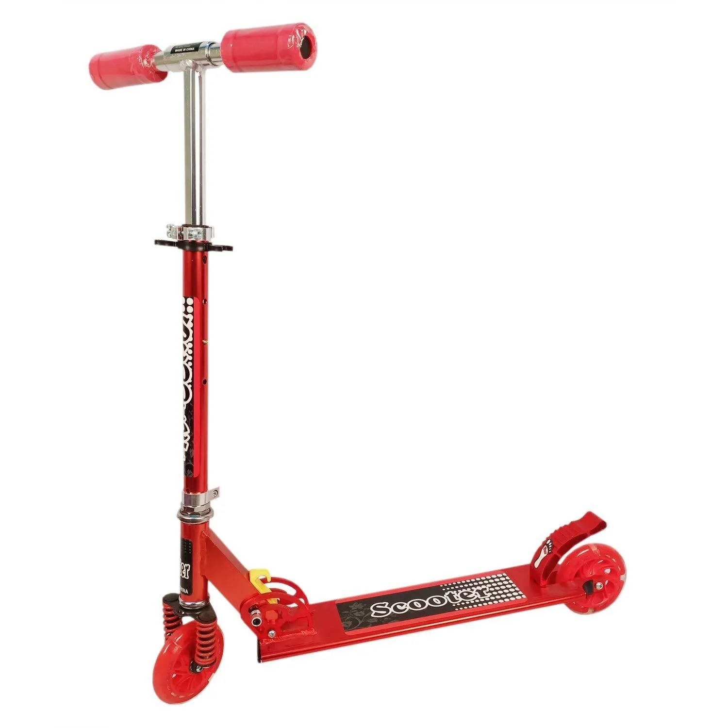 Prokick Road Runner Scooter for Kids of 3 to 14 Years Age - 75 KG Capacity (Red)