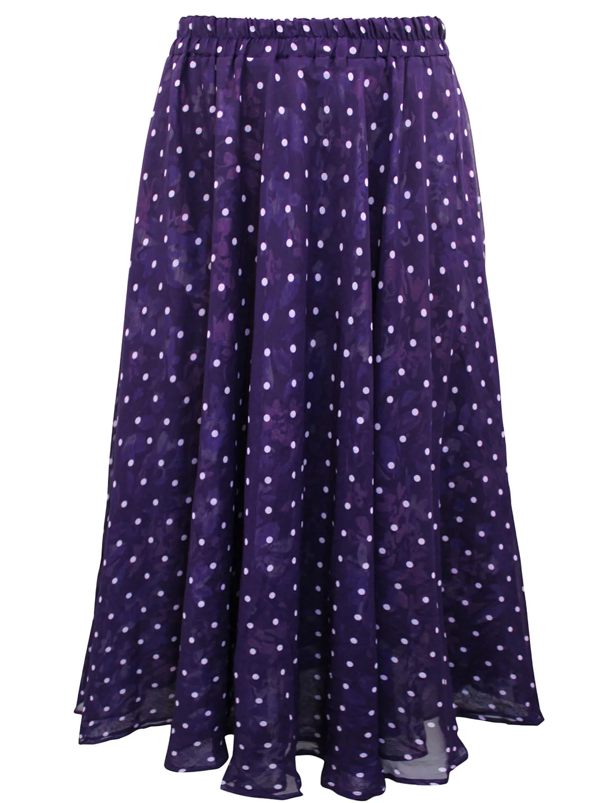 Purple Reversible Printed Pull On Skirt