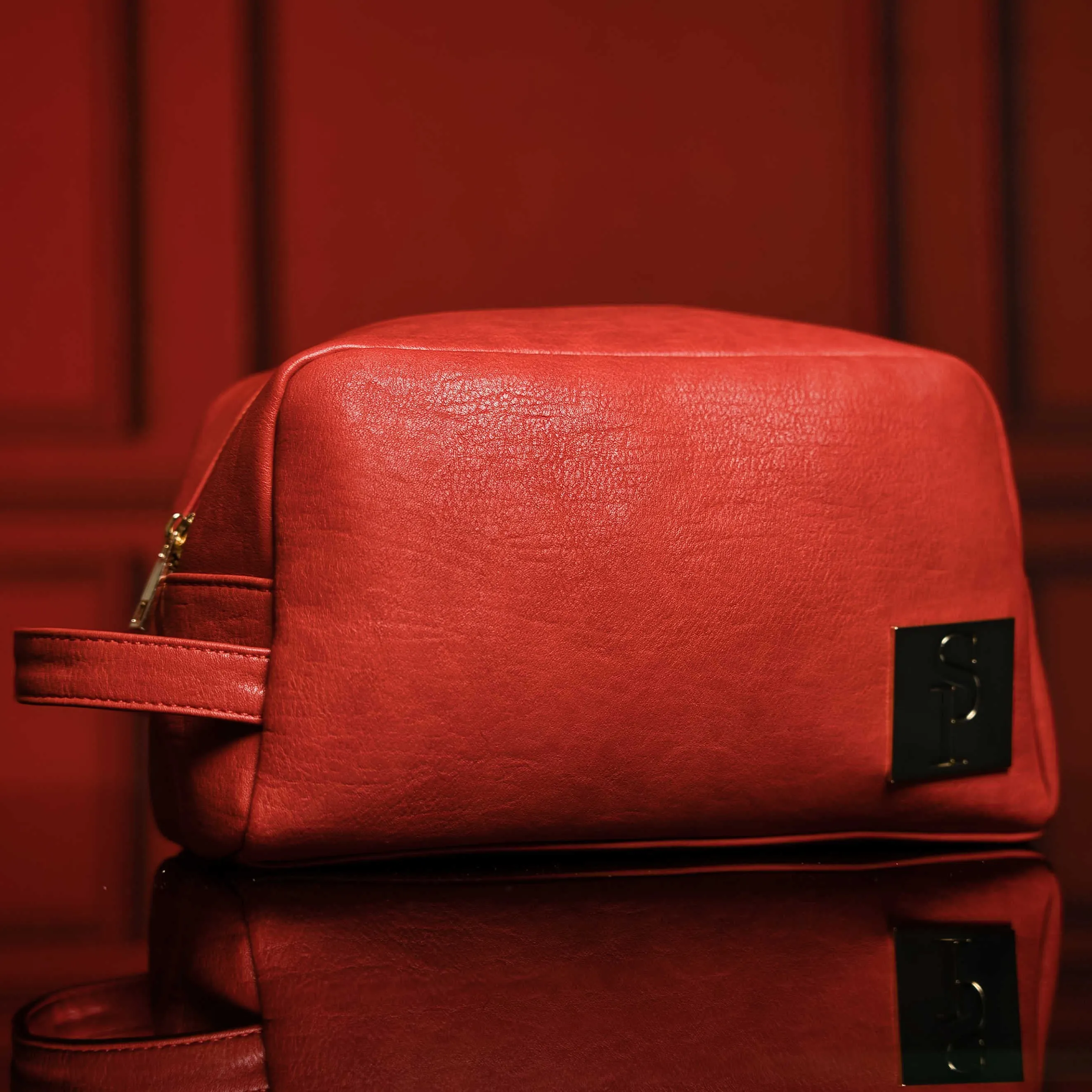 Red Leather Toiletry (HOLIDAY SALE)