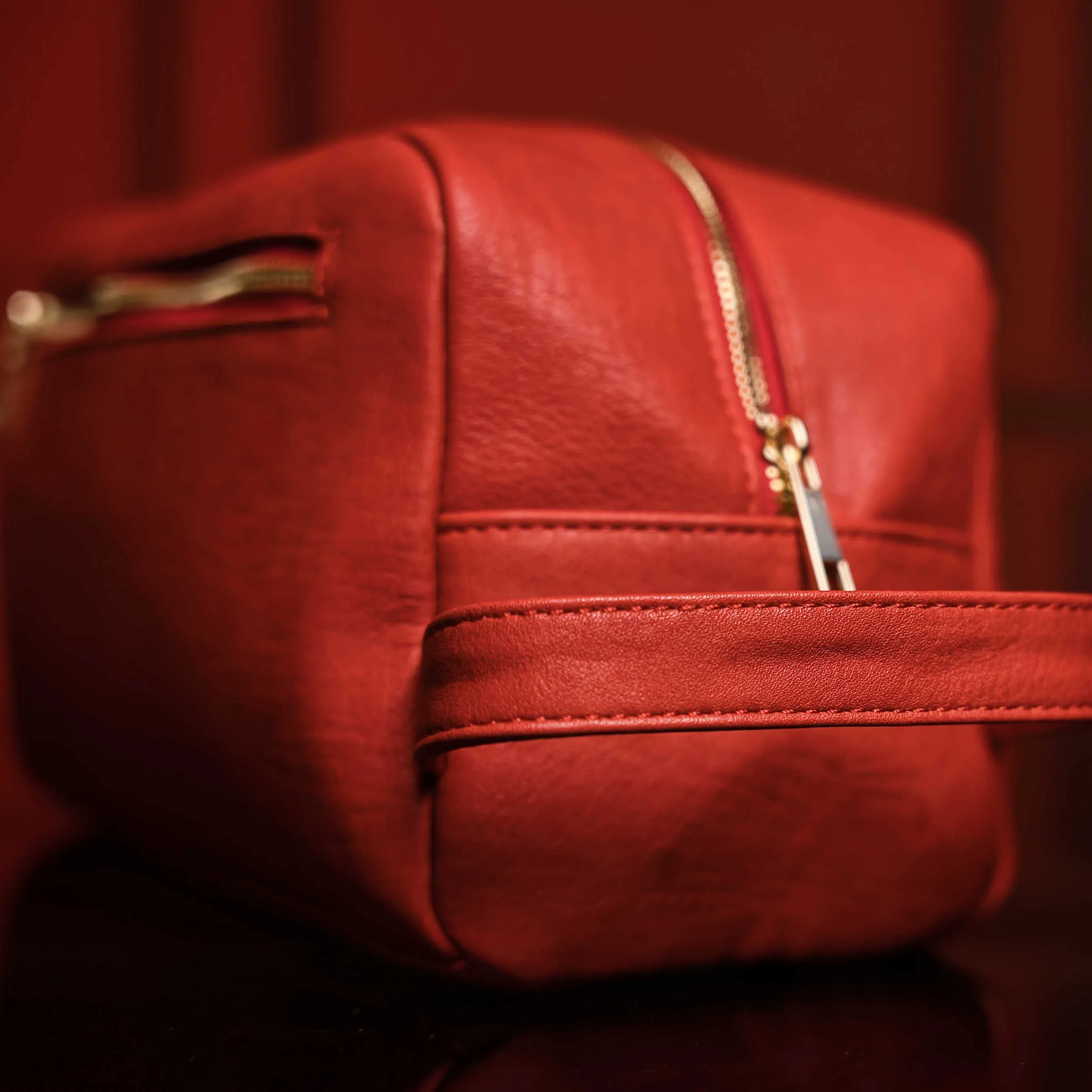 Red Leather Toiletry (HOLIDAY SALE)