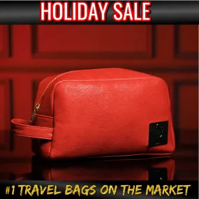 Red Leather Toiletry (HOLIDAY SALE)