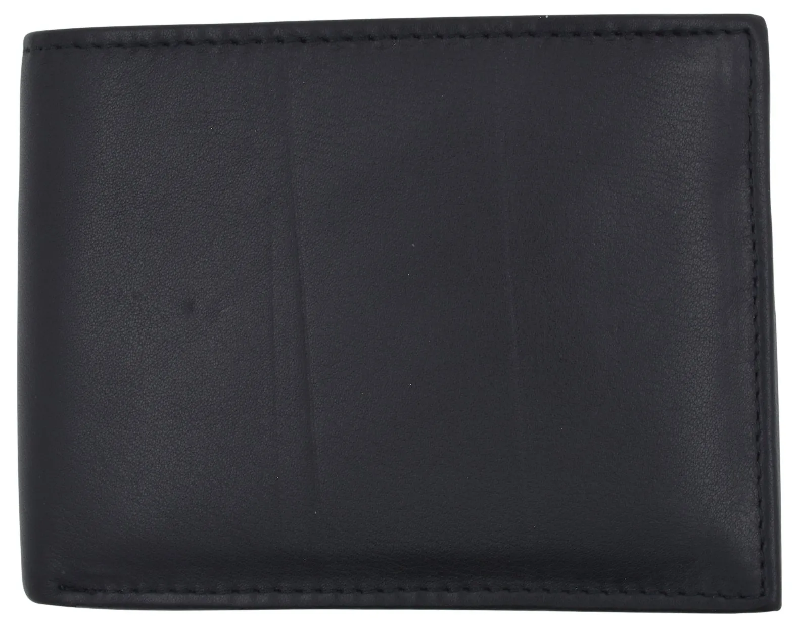 RFID Mens Soft Leather Black Bifold Wallet With Removable Multi-Card ID Holder RFIDCN589