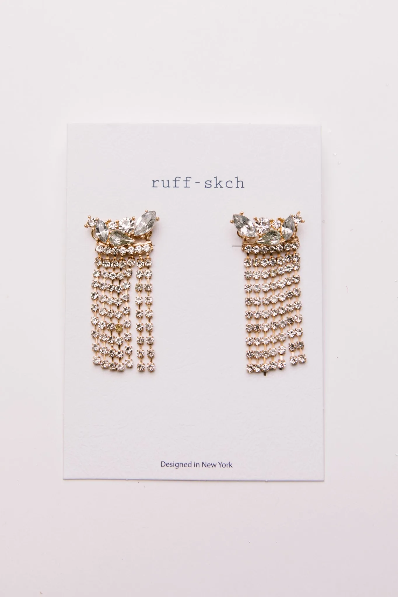 Rhinestone Fringe Earrings