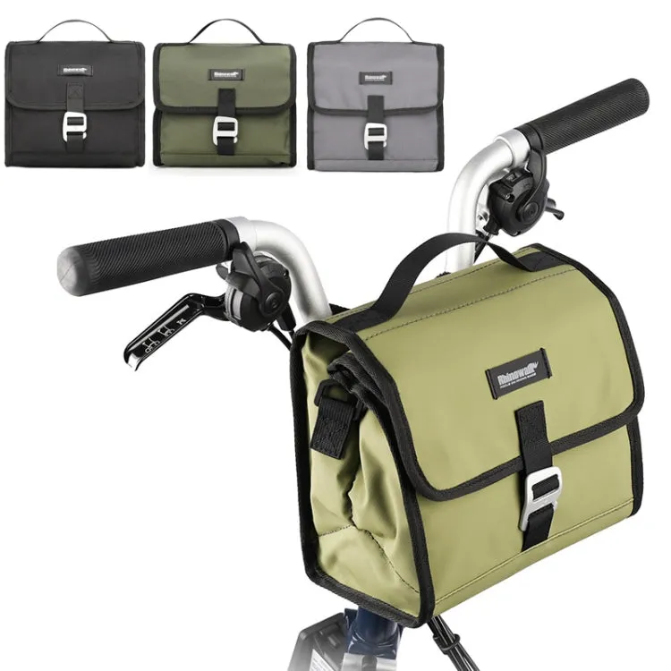 Rhinowalk RK9106 Foldable Outdoor Cycling Handlebar Bag Multifunctional Bike Bag(Green)