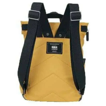 Roka Canfield B Small Black Label Recycled Canvas Backpack - Flax Yellow