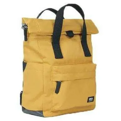 Roka Canfield B Small Black Label Recycled Canvas Backpack - Flax Yellow