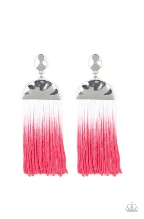 Rope Them in Pink - earrings - Paparazzi Accessories