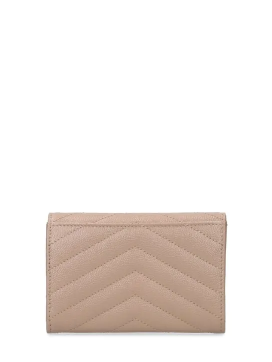 Saint Laurent   Small Cassandre leather envelope wallet 