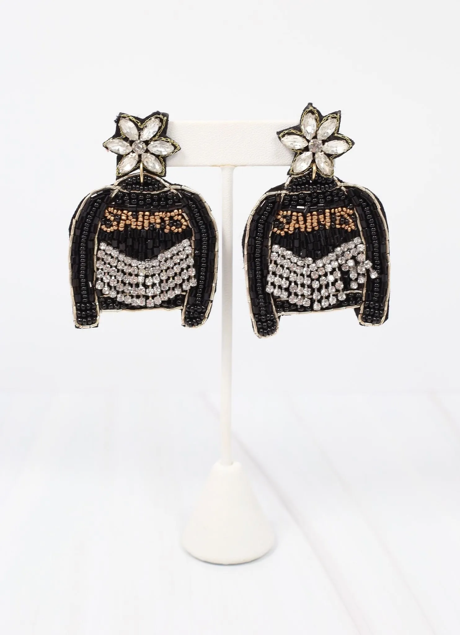 Saints Fringe Jacket Earrings