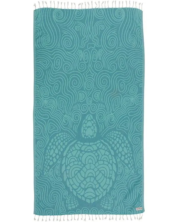 Sand Cloud Towel - Mint Swirl Turtle