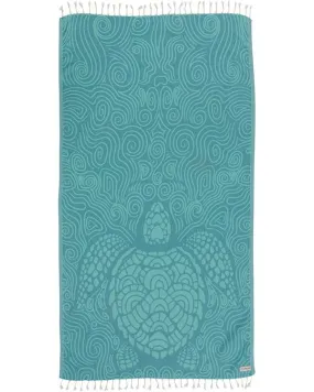 Sand Cloud Towel - Mint Swirl Turtle