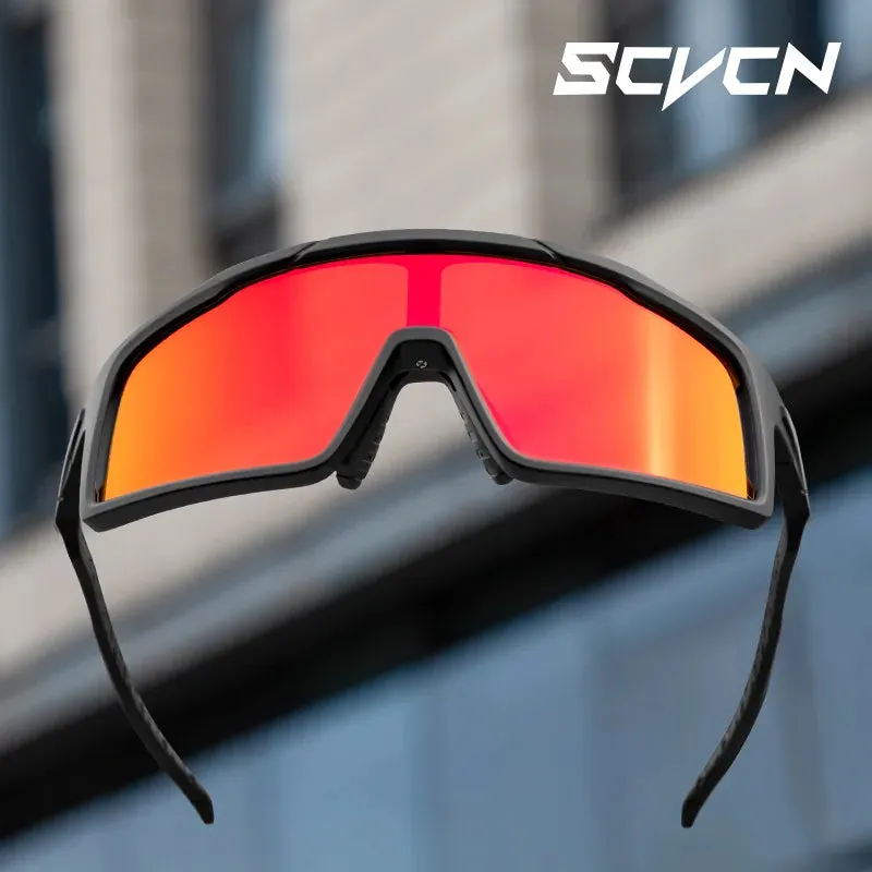 SCVCN Cycling Glasses Man Cycling Sunglasses UV400 Bicycle Eyewear Outdoor Bike Goggles Woman Dark Glasses Sports MTB Eyepieces