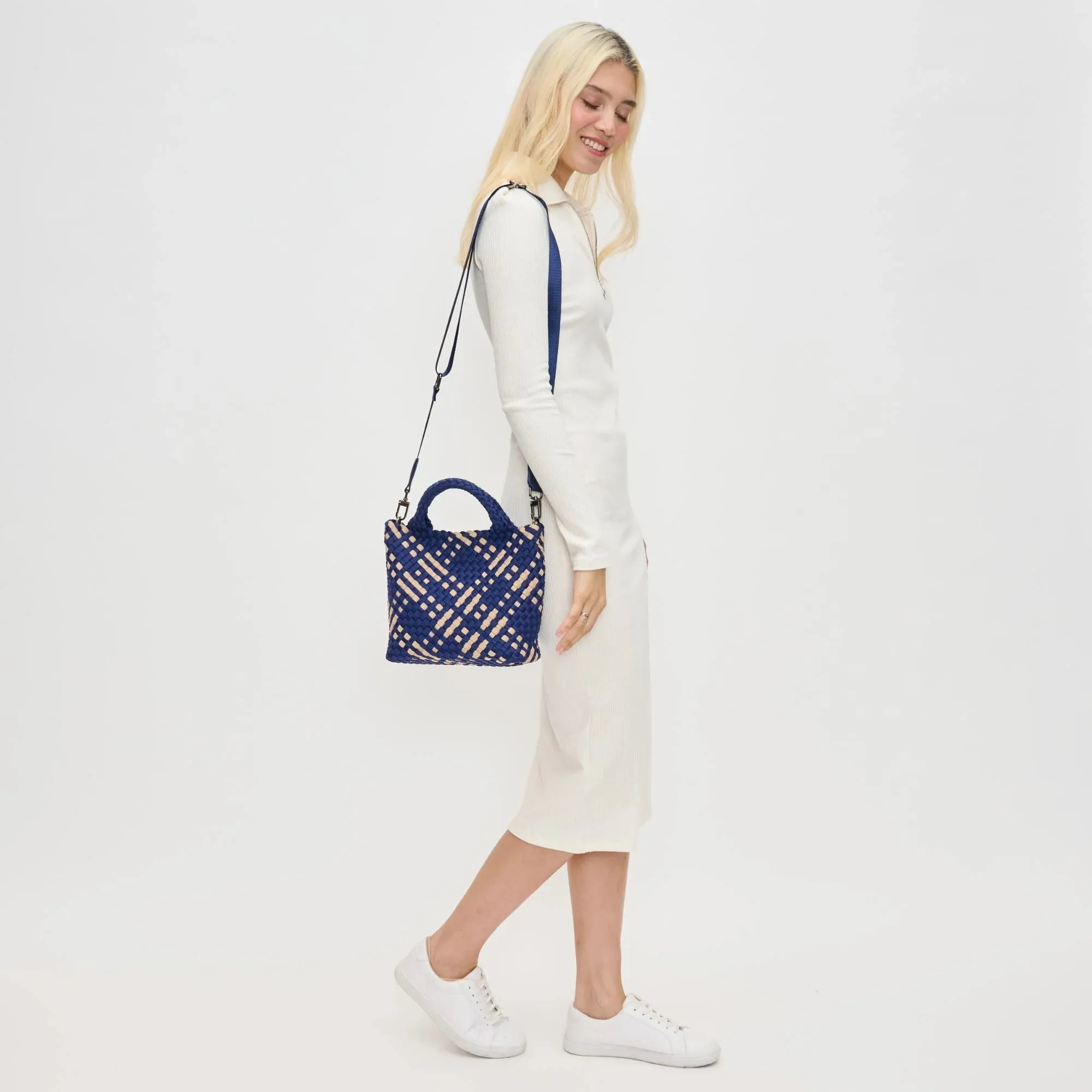 Sky's The Limit Small Crossbody Bag - Navy/Nude