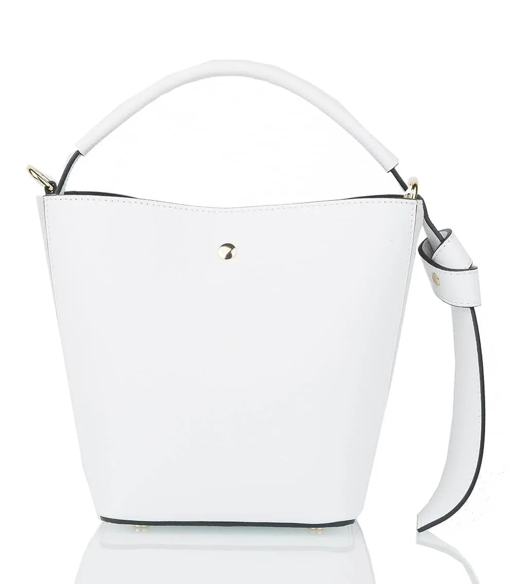 SMALL LEATHER BUCKET HANDBAG