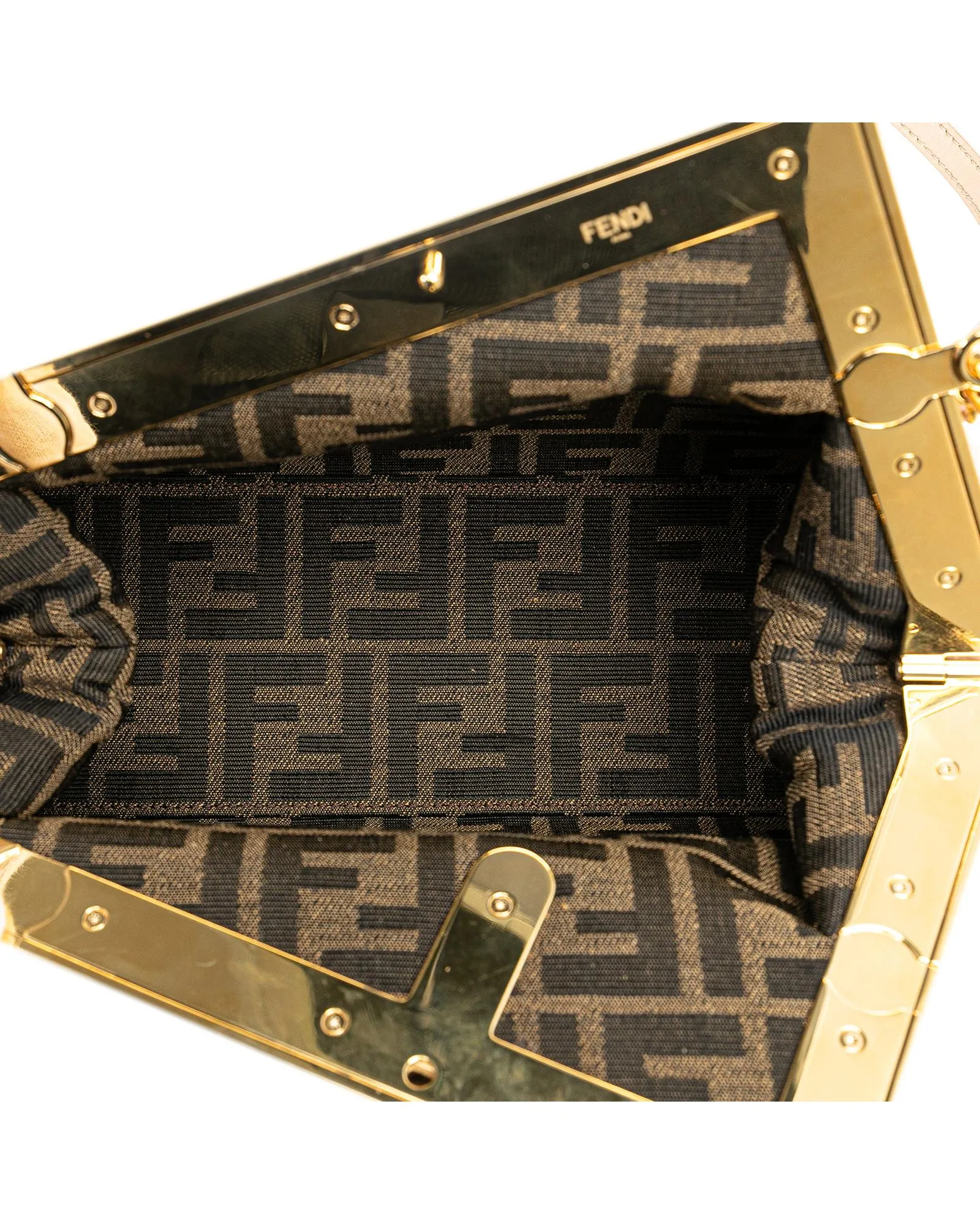 Small Shearling Crossbody Bag with Gold-Tone Hardware