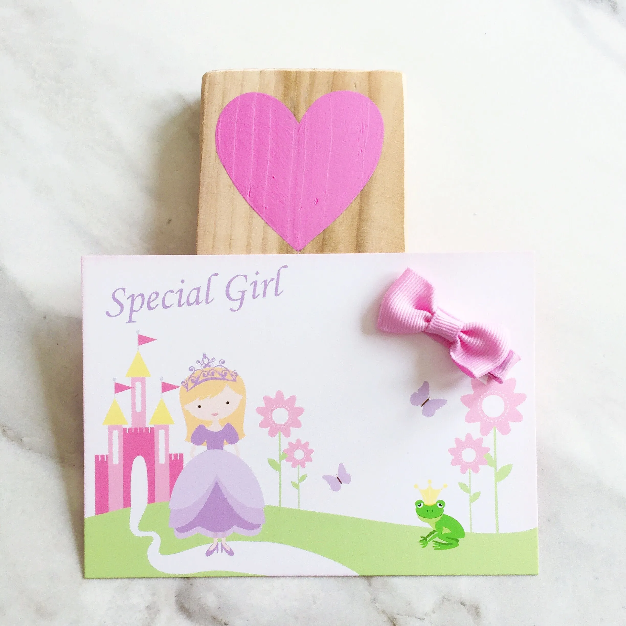 Special Girl Gift Card and Mini Hair Bow