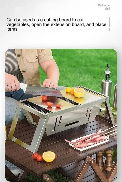 Stainless Steel Folding Barbeque Grill Stove