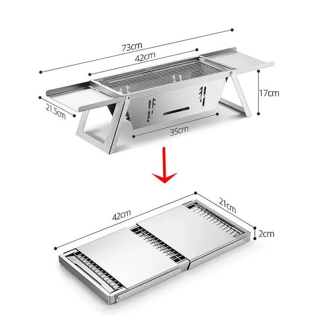 Stainless Steel Folding Barbeque Grill Stove