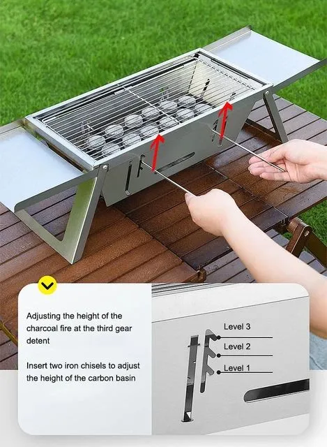 Stainless Steel Folding Barbeque Grill Stove