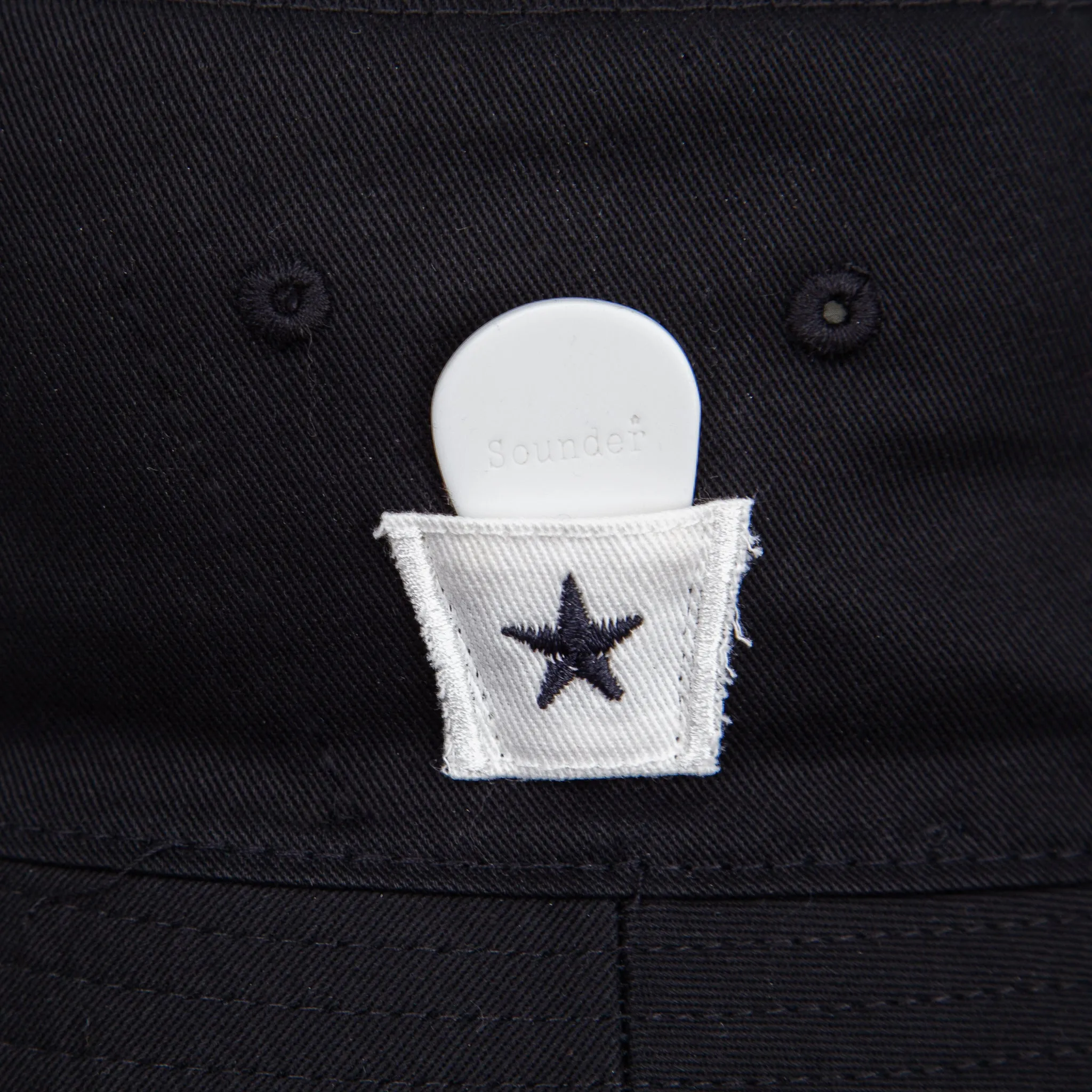 Star Bucket Hat with Ball Marker - Black