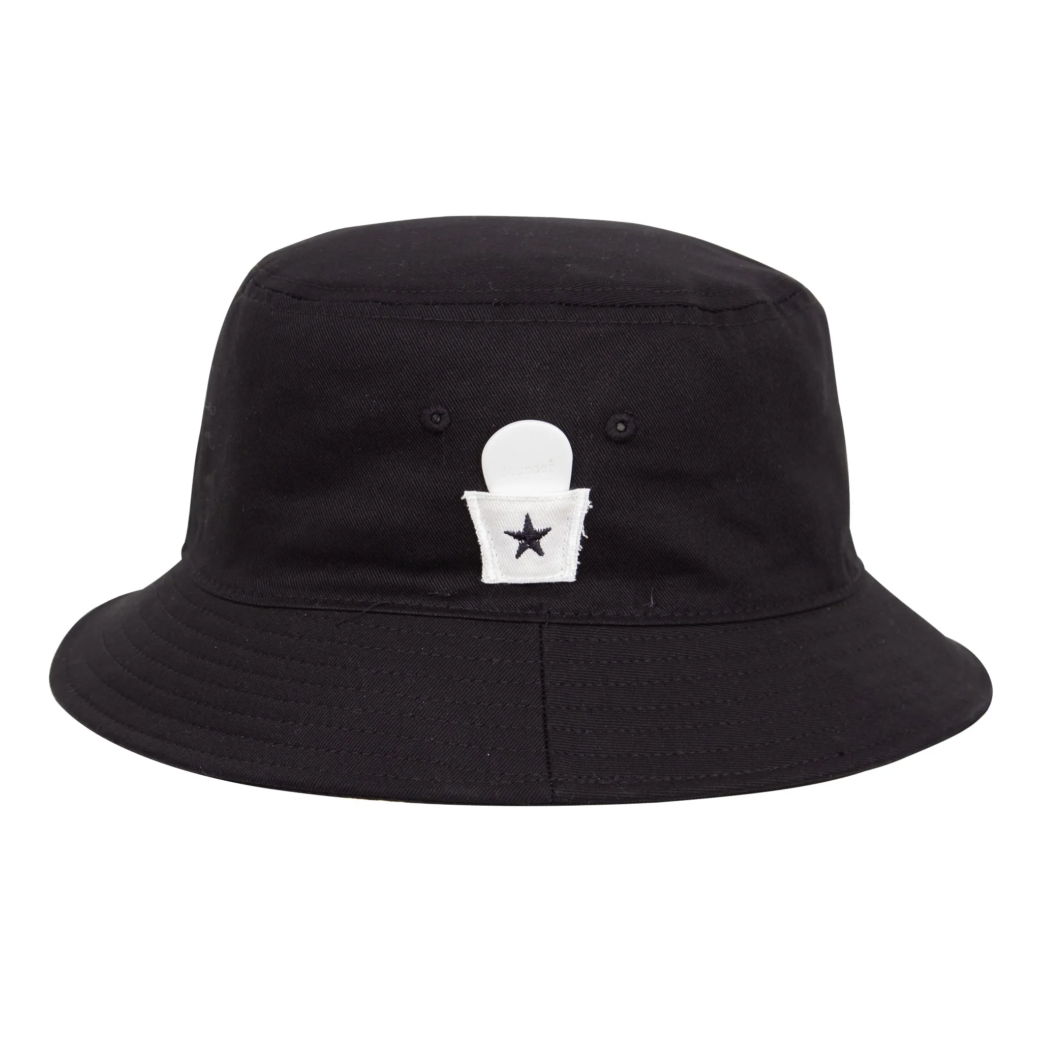 Star Bucket Hat with Ball Marker - Black