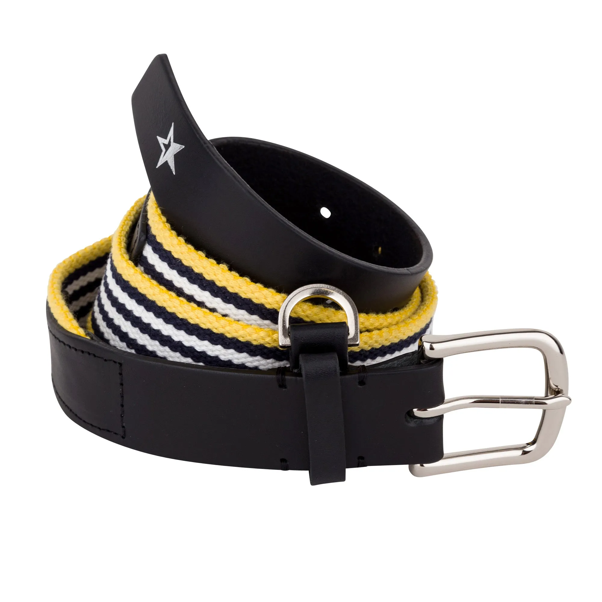 Star Webbing Belt Yellow Stripe