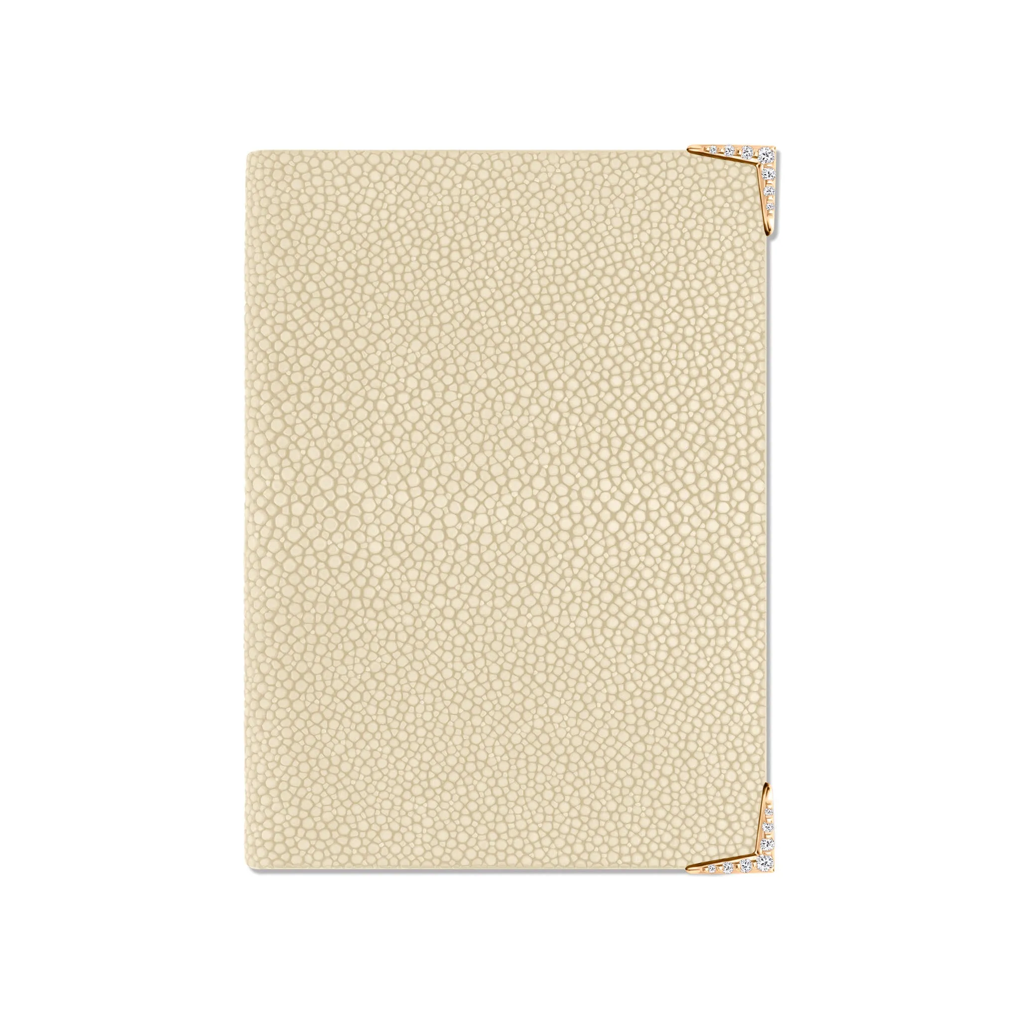 StingHD Diamond-Encrusted Rose Gold & Cream Stingray Leather Wallet