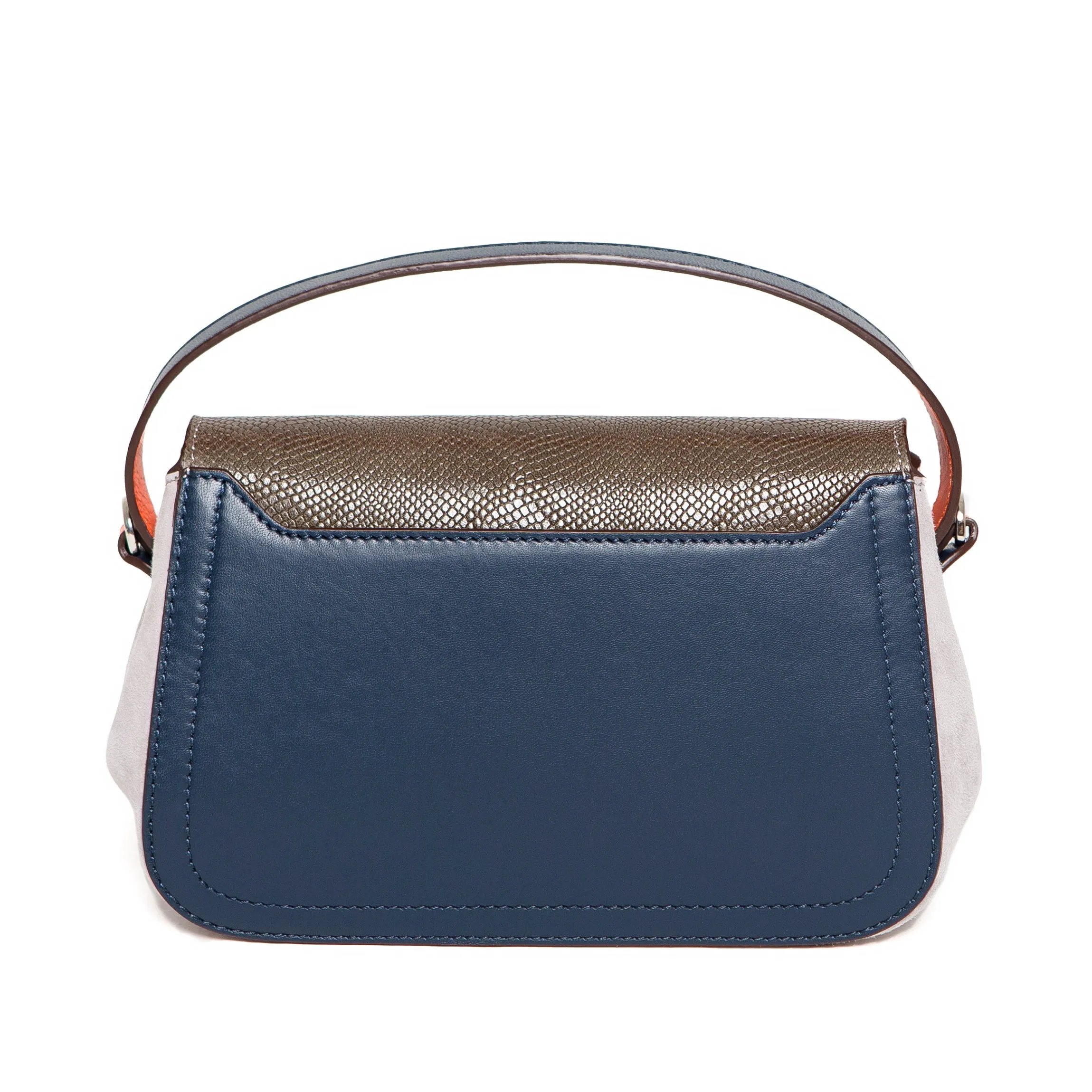 Striped Navy Mira Shoulder Bag