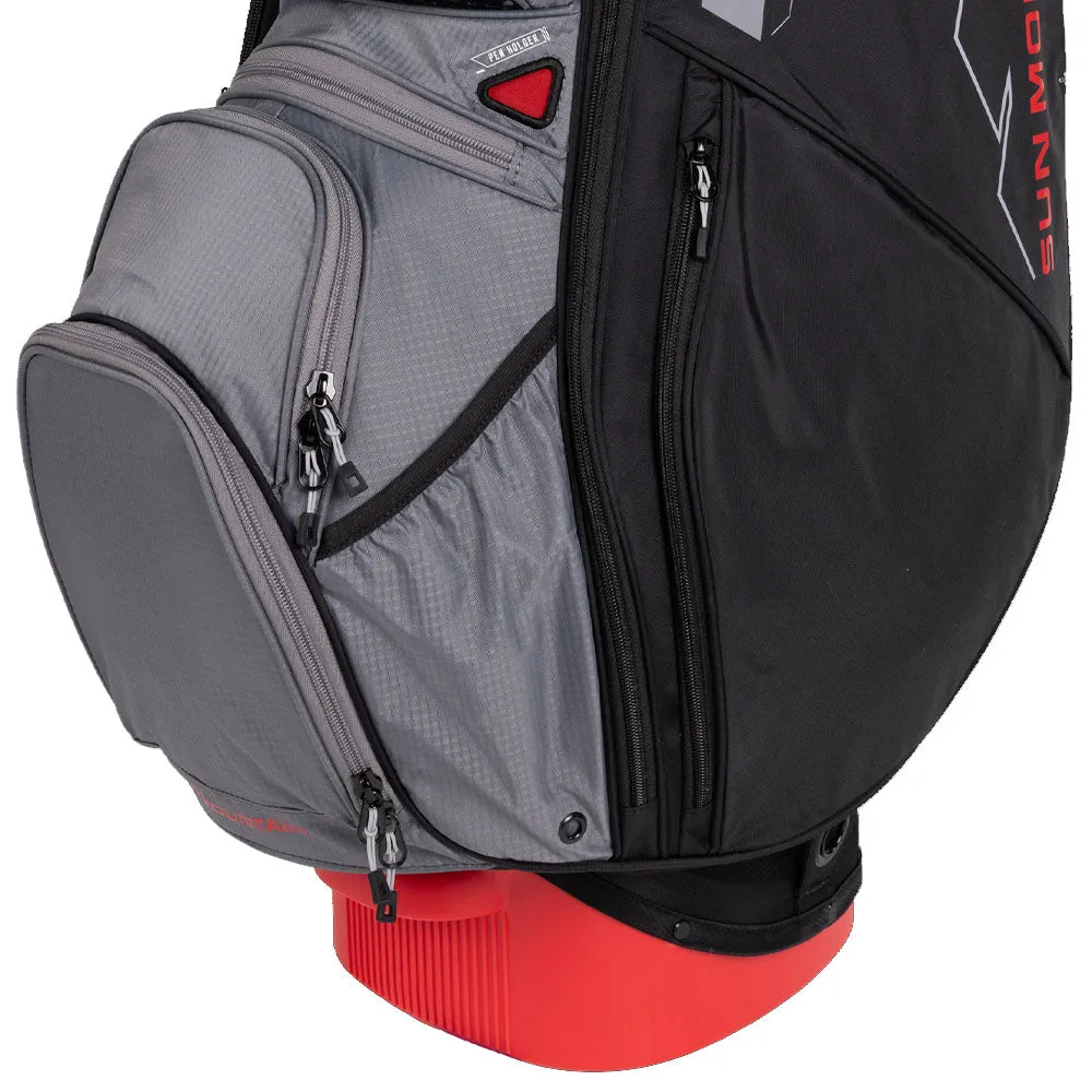 Sun Mountain C-130 Cart Bag - Black/Nickel/Red