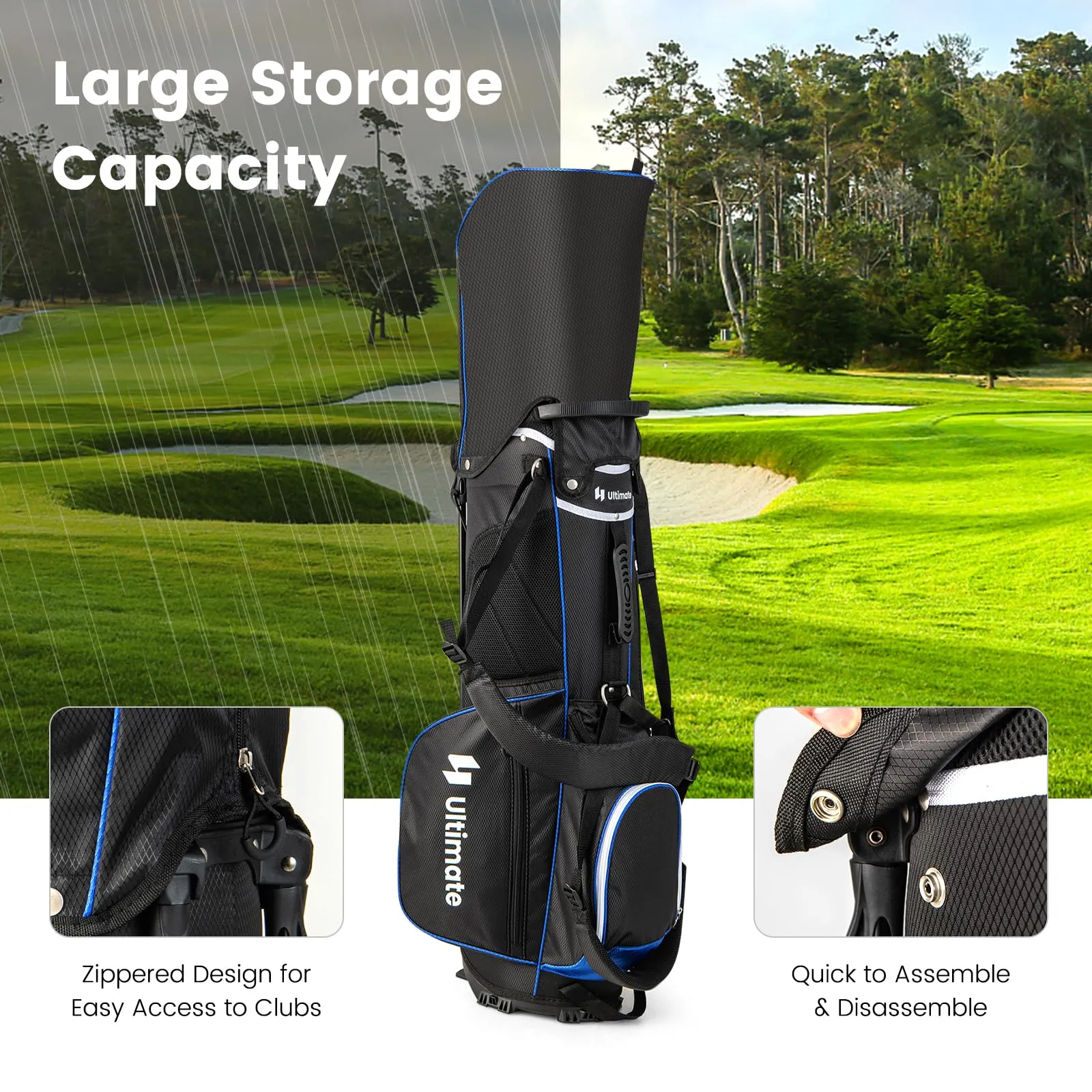 Tangkula Golf Stand Bag with 14 Way Top Dividers