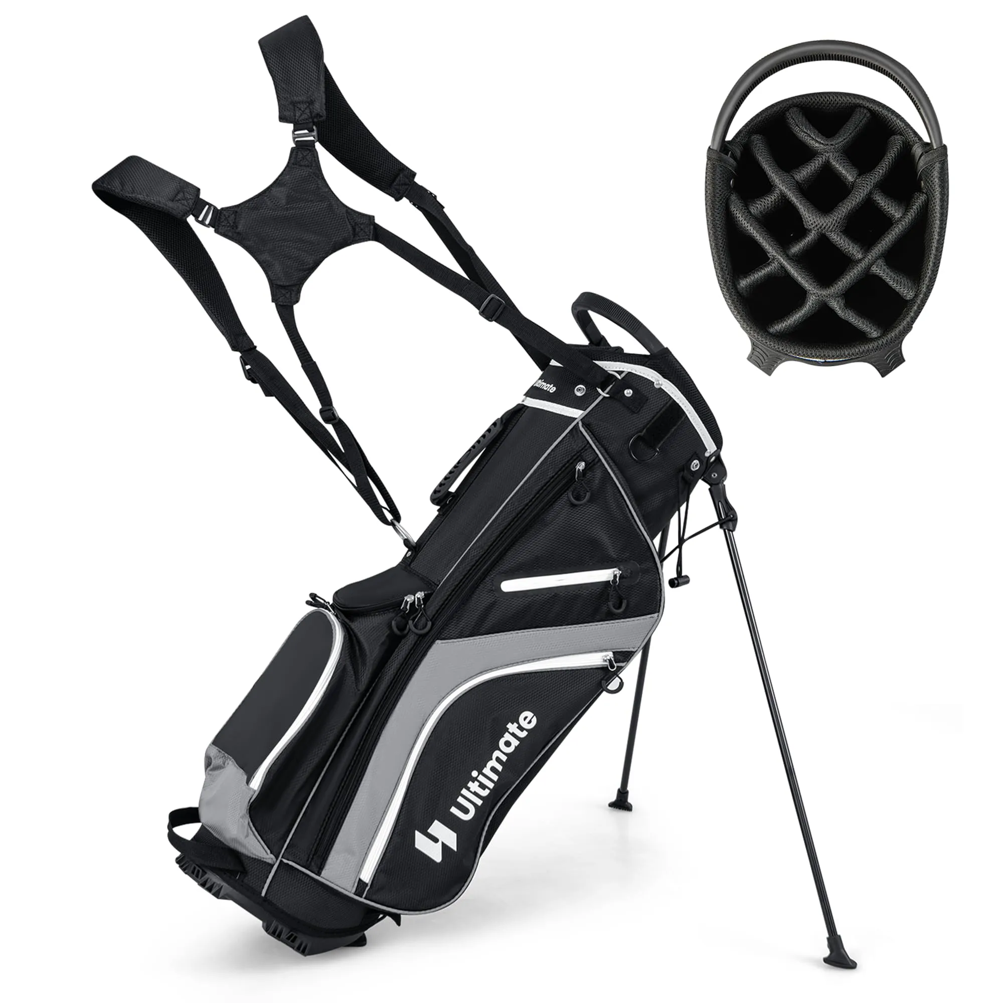 Tangkula Golf Stand Bag with 14 Way Top Dividers