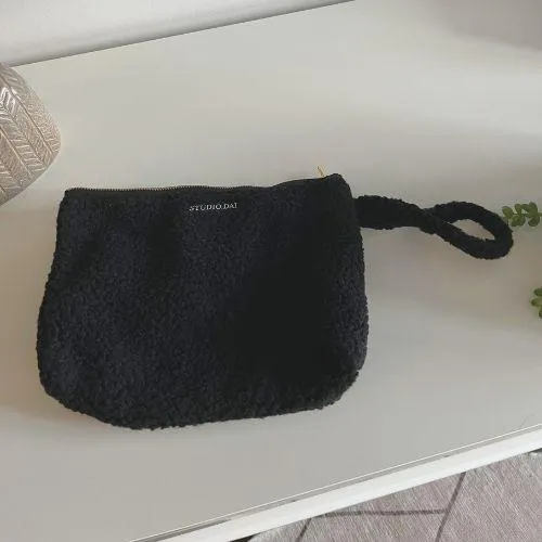 Teddy Fabric Minimalist Toiletry Bag