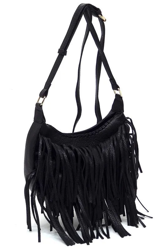 TEEK - Fringe Hobo Crossbody Bag