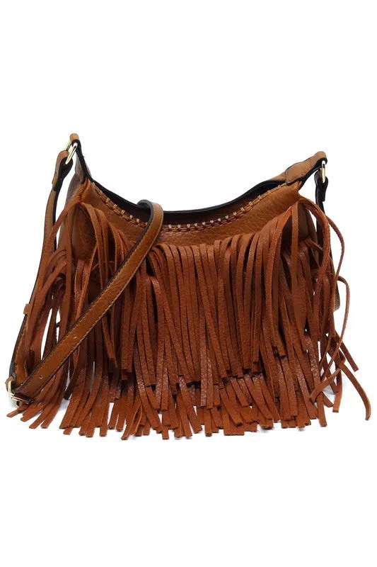 TEEK - Fringe Hobo Crossbody Bag