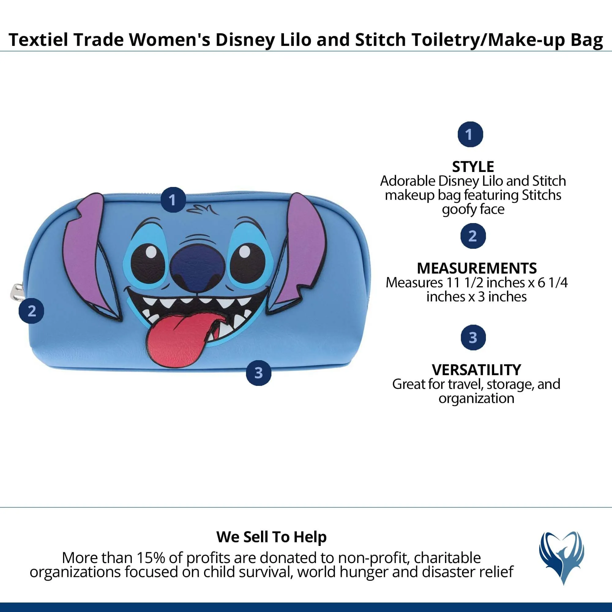 Textiel Trade Women's Disney Lilo and Stitch Toiletry/Make-up Bag