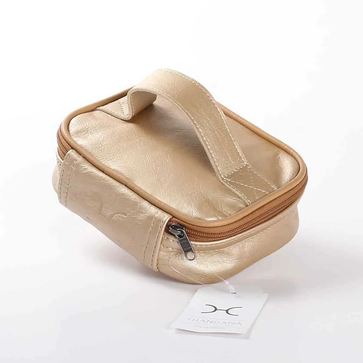 Thandana Metallic Leather Single Toiletry Case