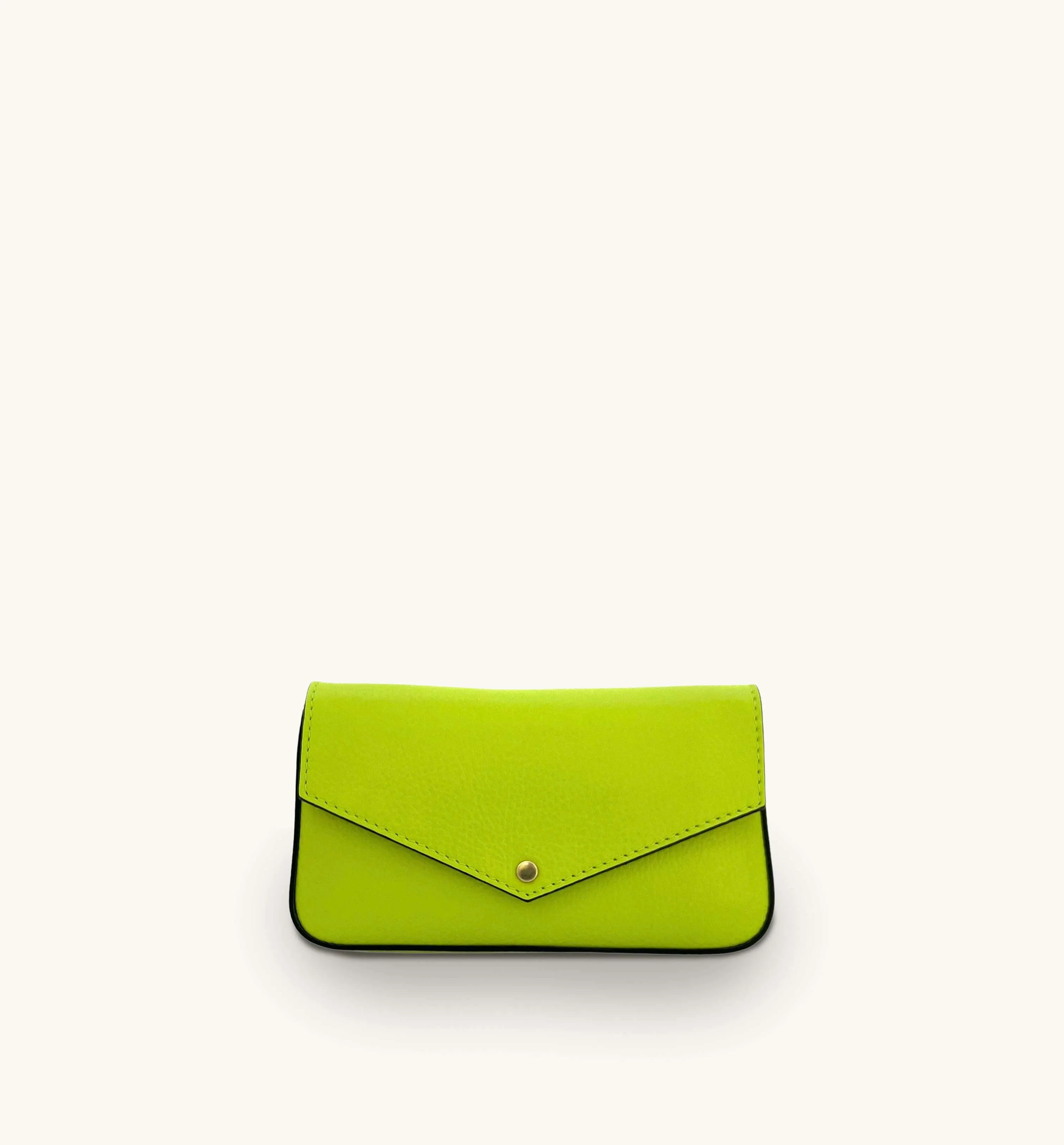 The Munro Lime Green Leather Shoulder Bag