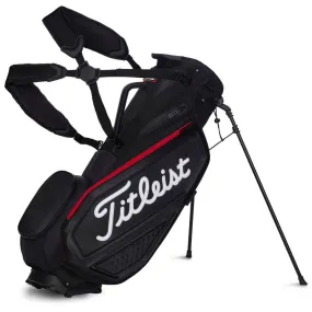 Titleist Jet Black Premium Stand Bag - Black/Black/Red