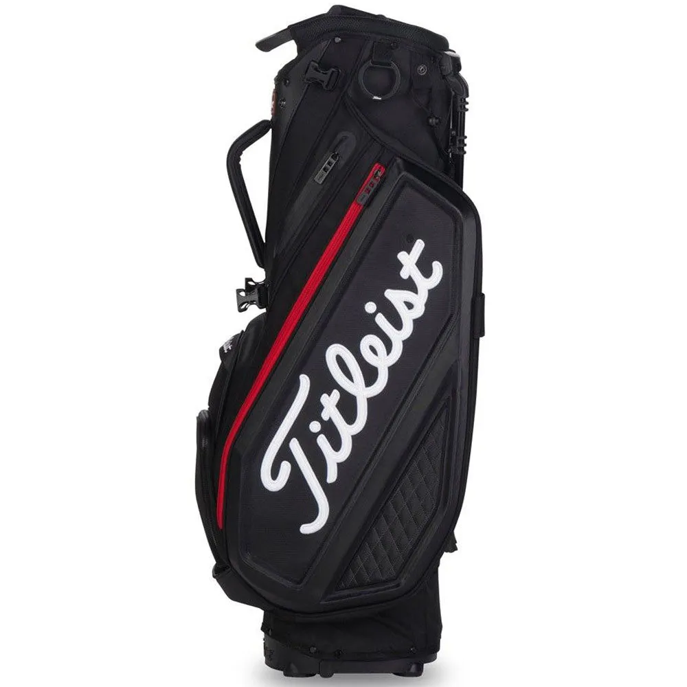 Titleist Jet Black Premium Stand Bag - Black/Black/Red