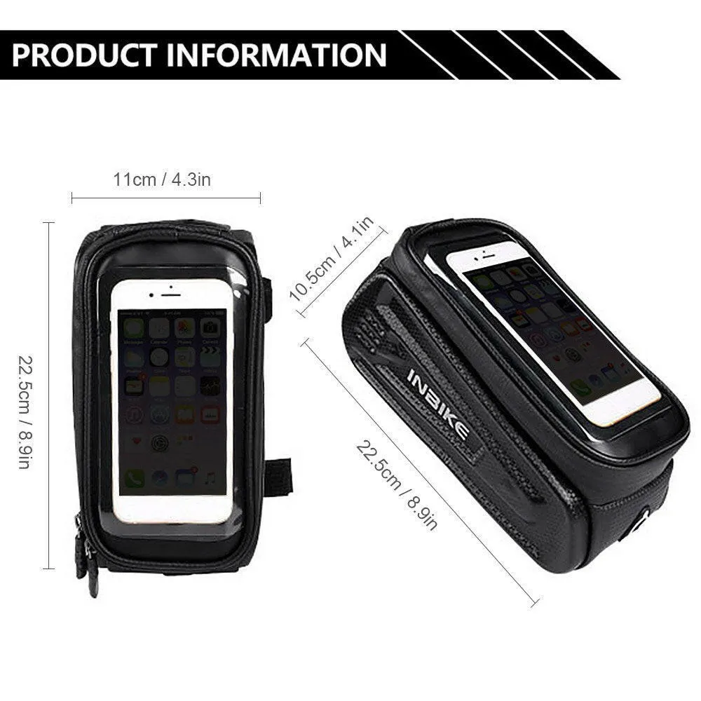 Touch Screen Bicycle Top Tube Bag EVA Hard Shell Bicycle Frame Bag Waterproof Bike   Storage Bag Cycling Accessories