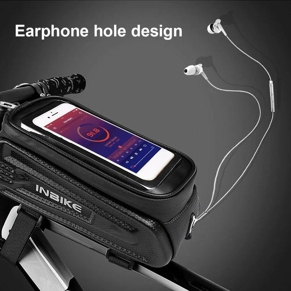 Touch Screen Bicycle Top Tube Bag EVA Hard Shell Bicycle Frame Bag Waterproof Bike   Storage Bag Cycling Accessories