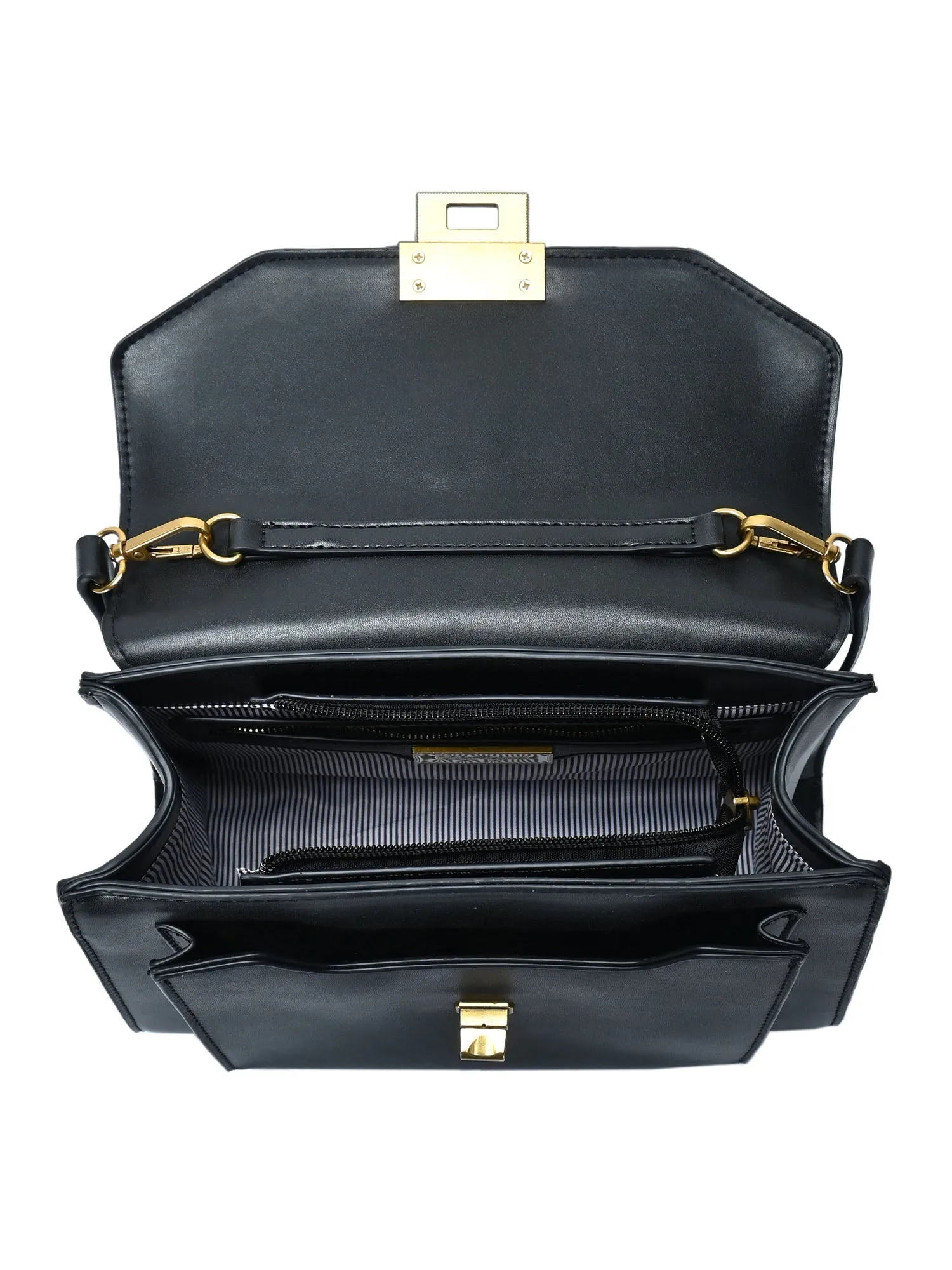 Turn-lock Top Handle Bag