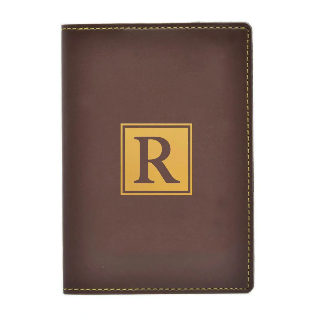 Vegan Leather Personalised Passport Cover for Men & Women - Monogram