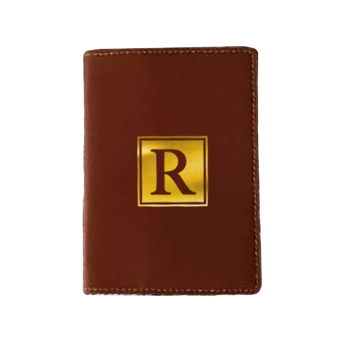 Vegan Leather Personalised Passport Cover for Men & Women - Monogram