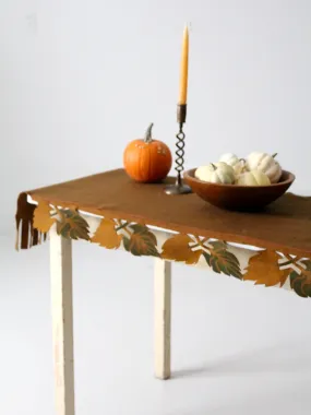 vintage felt table runner with autumn leaf design