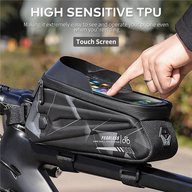 Waterproof Bicycle Bag 7.0 Inch Sensitive Touch Screen Phone Bag MTB Road Bike Front Frame Bag Cycling Accessories